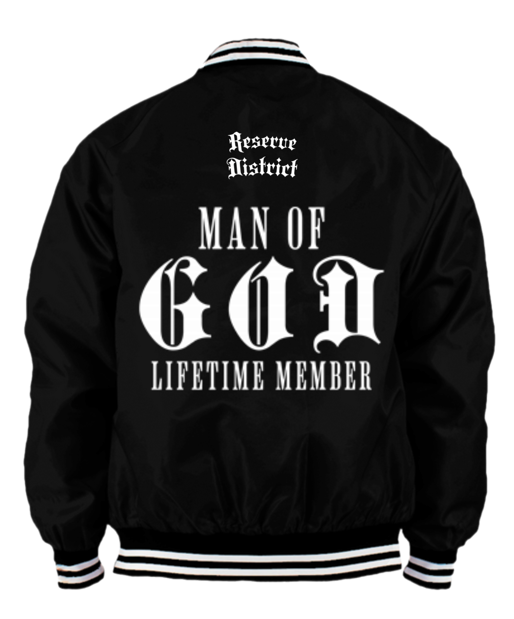 Reserve District (Man Of God) Varsity Bomber Jacket