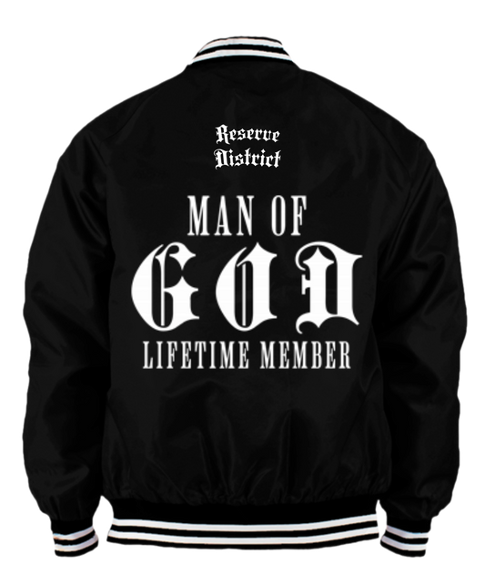 Reserve District (Man Of God) Varsity Bomber Jacket