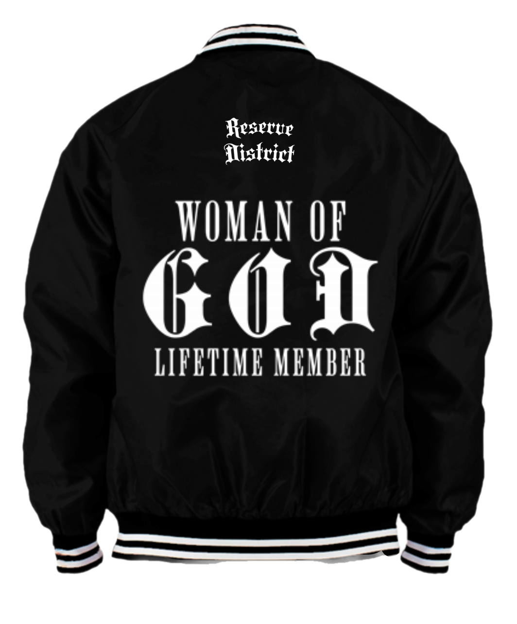 Reserve District (Woman Of God) Varsity Bomber Jacket