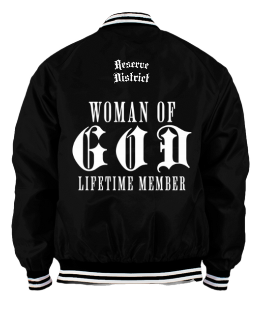 Reserve District (Woman Of God) Varsity Bomber Jacket